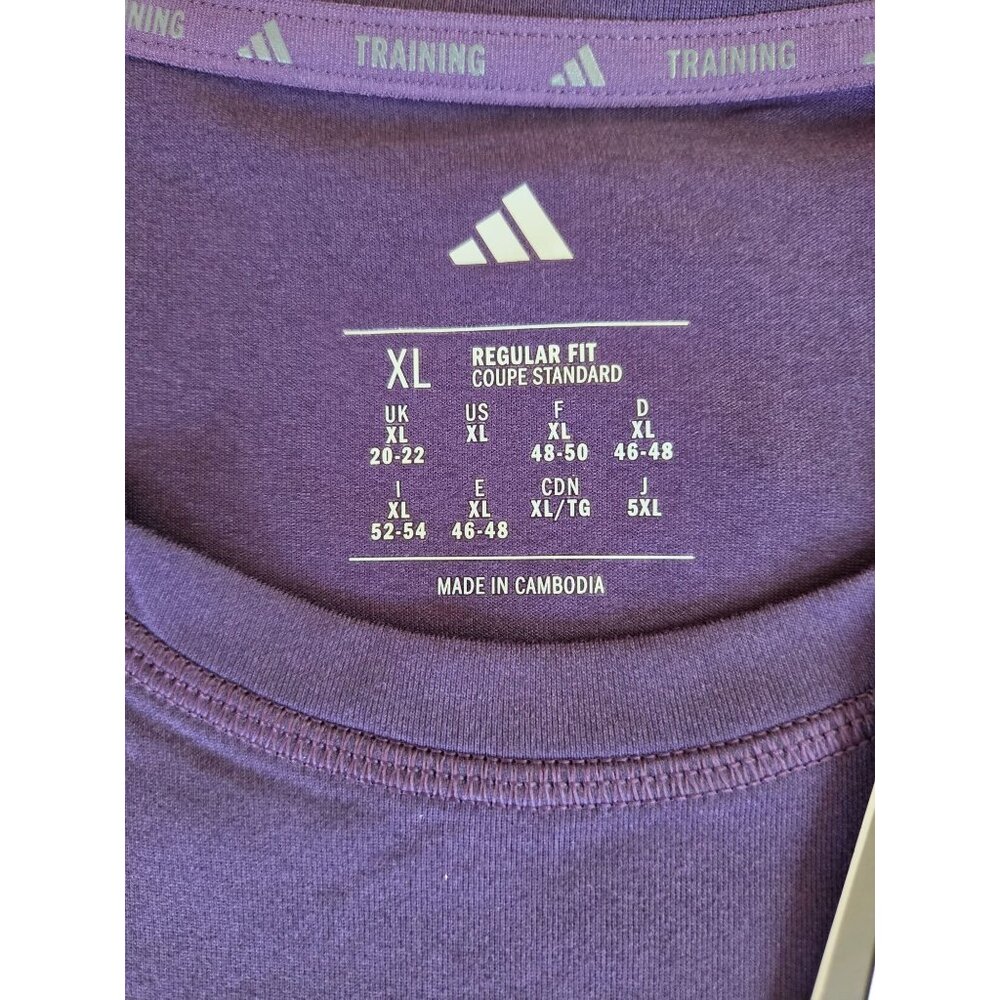 Adidas Womens Climalite Crew Tee XL Purple Activewear Lightweight NWT - Picture 3 of 11